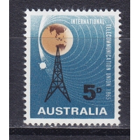 Австралия, 1965, 100 лет международному союзу электросвязи. Марка. № 352