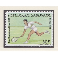 Габон, 1988, Олимпиада в Сеуле. Теннис. Марка. № 1021