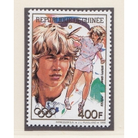 Гвинея, 1988, Олимпийские игры. Штеффи Граф. Марка. № 1218