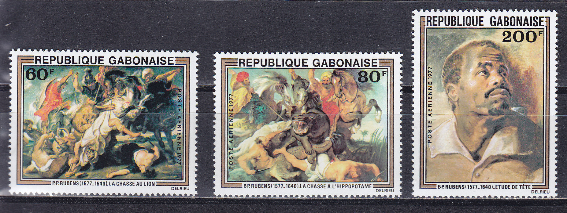 Габон, 1977, П.Рубенс. 3 марки. № 643-645