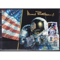 США, 1994, 25 лет полета на Луну. Картмаксимум с автографом Алана Бина