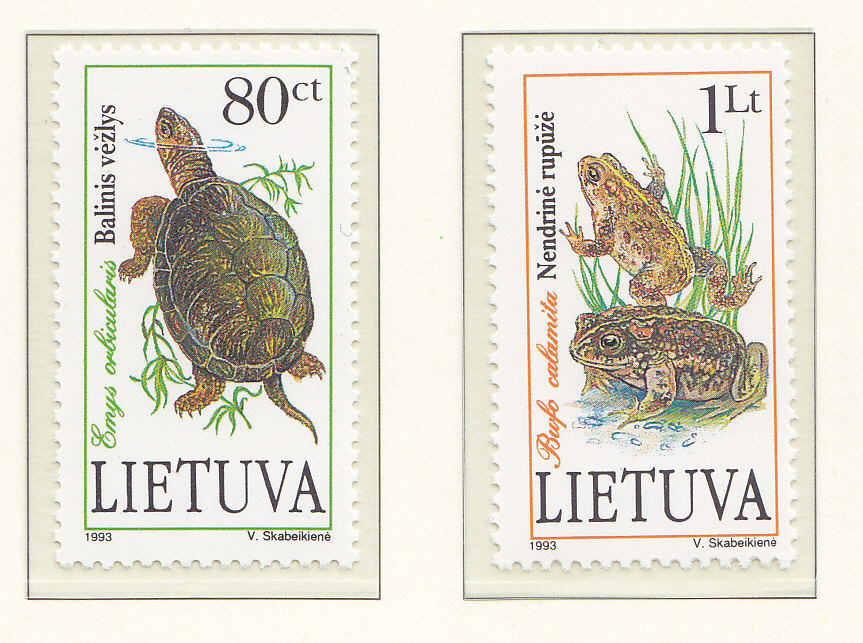 Литва, 1993, Красная книга. 2 марки. № 545-546