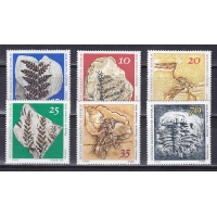 ГДР, 1973, Окаменелости. 6 марок. № 1822-1827