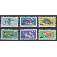 ГДР, 1966, Аквариумные рыбки. 6 марок. № 1221-1226