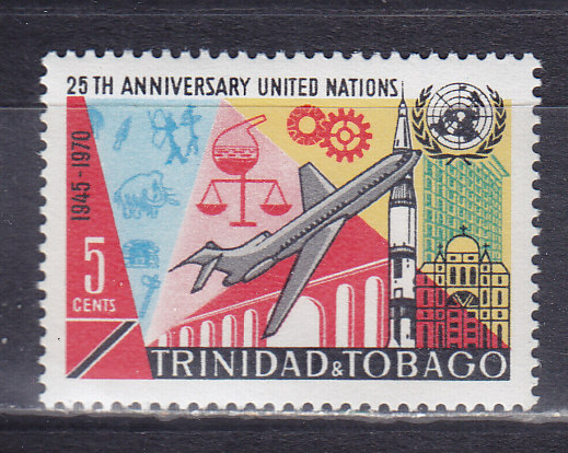 Тринидад и Тобаго, 1970, 25 лет ООН. Авиация и космос. Марка из серии. № 267