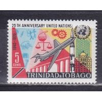 Тринидад и Тобаго, 1970, 25 лет ООН. Авиация и космос. Марка из серии. № 267