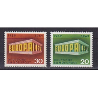 ФРГ, 1969, Европа. 2 марки. № 583-584