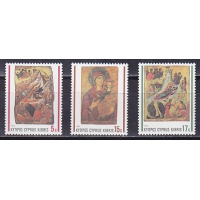 Кипр, 1990, Рождество. Иконы. 3 марки. №764--766