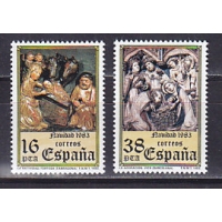Испания, 1983, Рождество. 2 марки. № 2615-2616