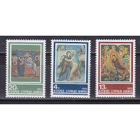 Кипр, 1985, Рождество. Фрески. 3 марки. № 648-650