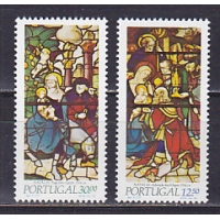 Португалия, 1983, Рождество. Витражи. 2 марки. № 1615-1616