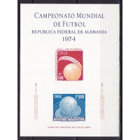 Чили, 1974, Чемпионат мира по футболу. Памятный лист без зубцов. Марки. № 804-805