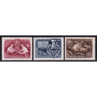 Венгрия, 1950, Шахматы. 3 марки. № 1092-1094