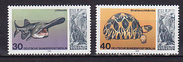Берлин, 1977, Доисторическая фауна. Берлинский зоопарк. 2 марки из серии. № 553-554