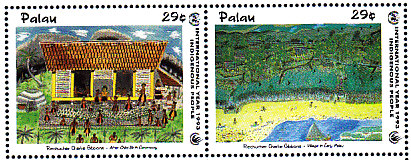 Палау, 1993, Международный год аборигенов. 2 марки (сцепка). № 658-659
