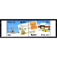 Палау, 1990, Почтовый Транспорт. 2 марки (сцепка). № 395-396