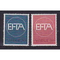 Норвегия, 1967, Европейская ассоциация свободной торговли. 2 марки. № 551-552