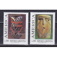 Аргентина, 1989, Культура американских индейцев. 2 марки. № 1998-1999